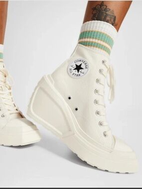 Converse Chuck 70 De Luxe Wedge Platform Heel A06479C White US 7
